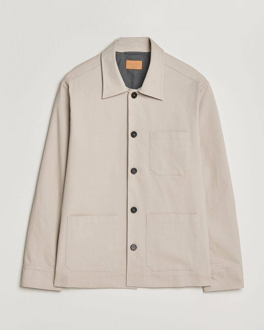  Grigio Cotton Chore Jacket Beige – Beige