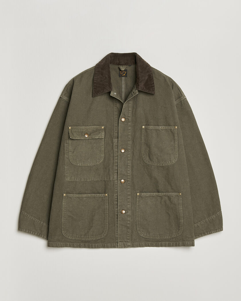 orSlow Oxford Coverall Chore Jacket Army Green – Grün