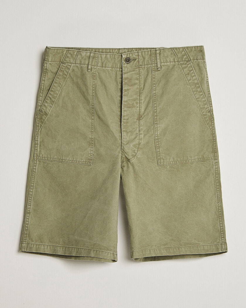 orSlow Summer Fatigue Shorts Washed Army Green – Grün