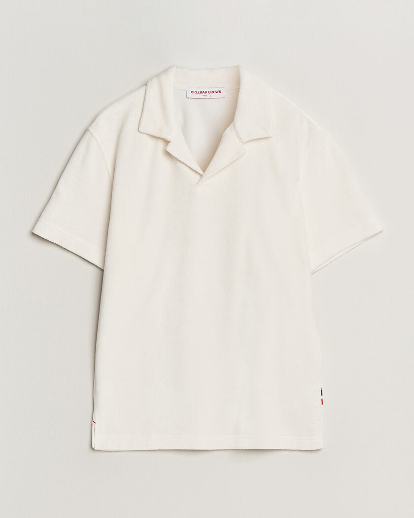 Orlebar Brown Terry Resort Polo Thasos Beach – Weiß