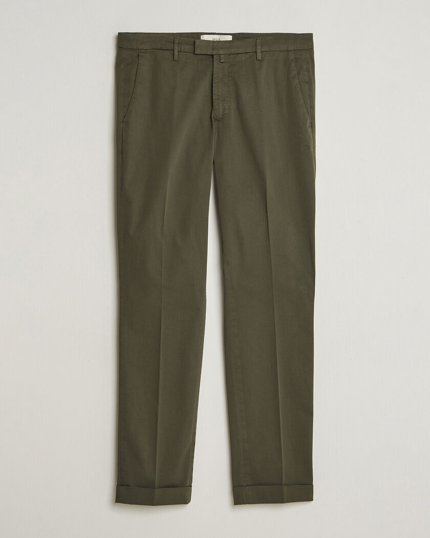 Briglia 1949 Slim Fit Cotton Chinos Dark Green – Grün