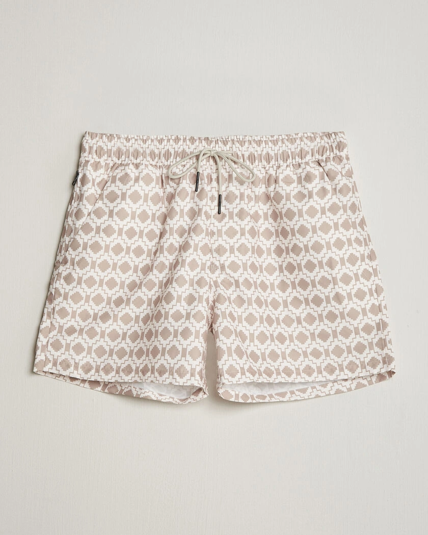 OAS Printed Swimshorts Dune Mitu – Beige