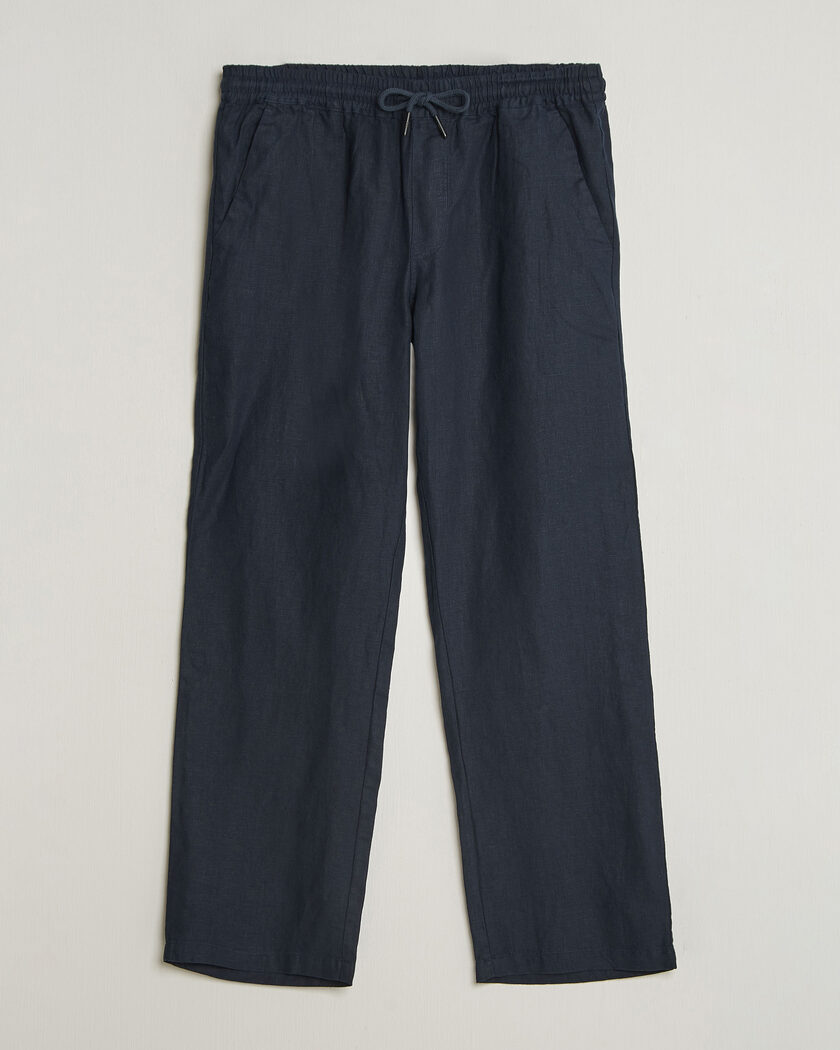 OAS Nino Linen Pants Navy – Blau