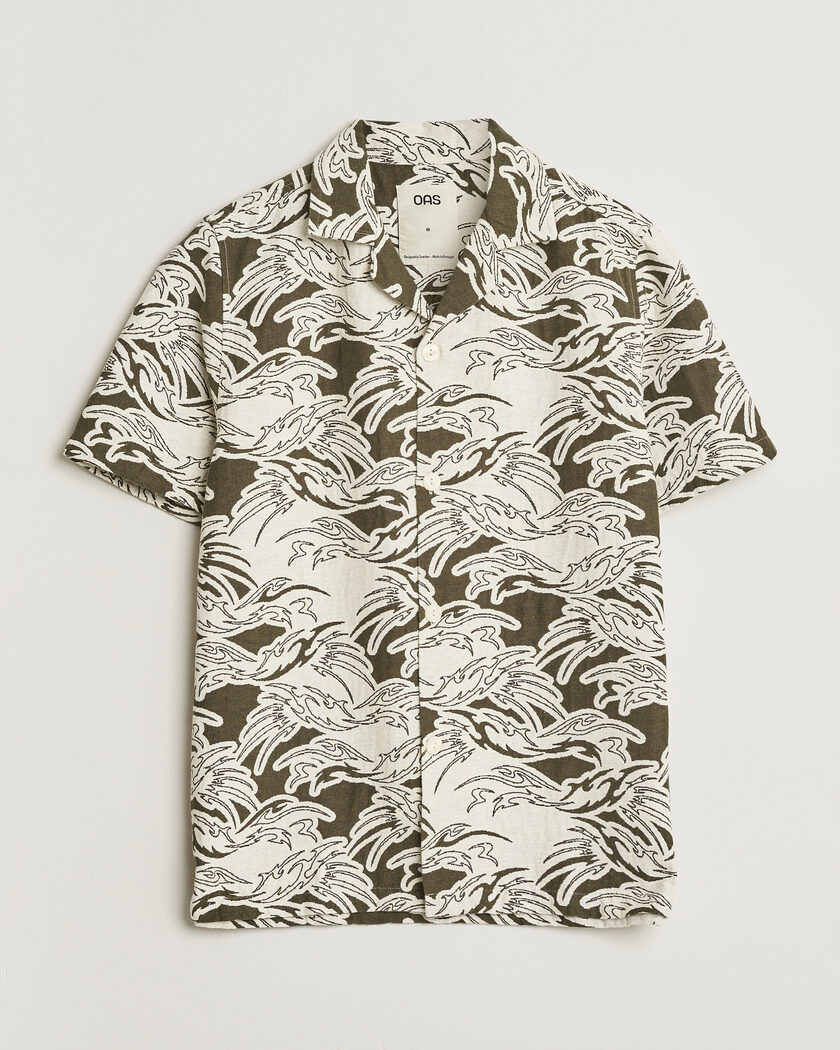 OAS Cuba Short Sleeve Shirt Rouge Ecru – Grün