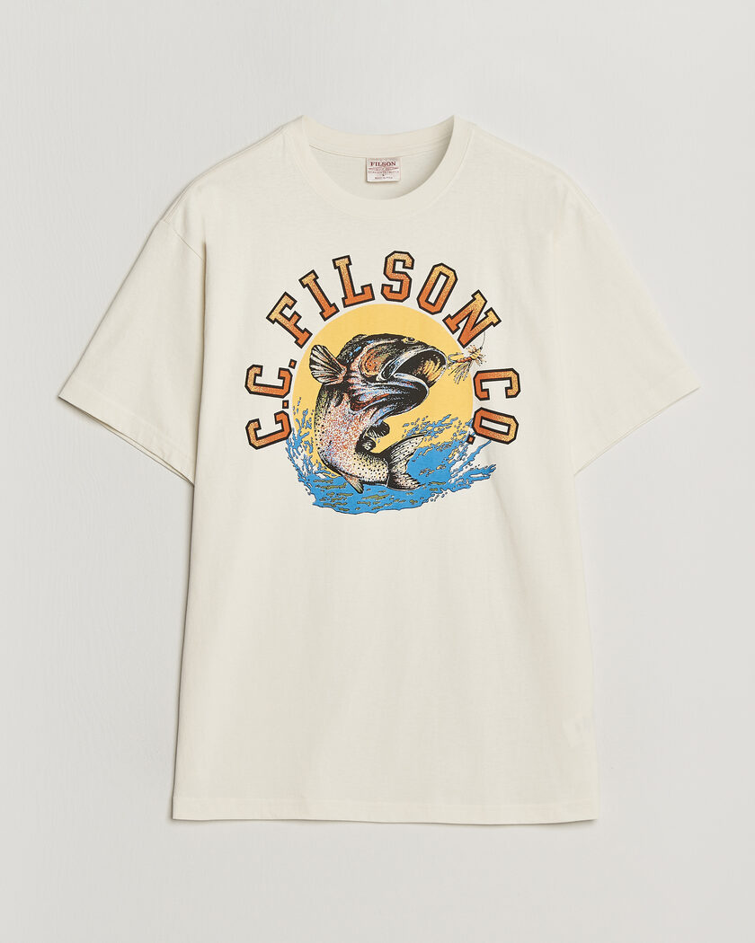 Filson Dry Fly Graphic T-Shirt Basswood – Weiß