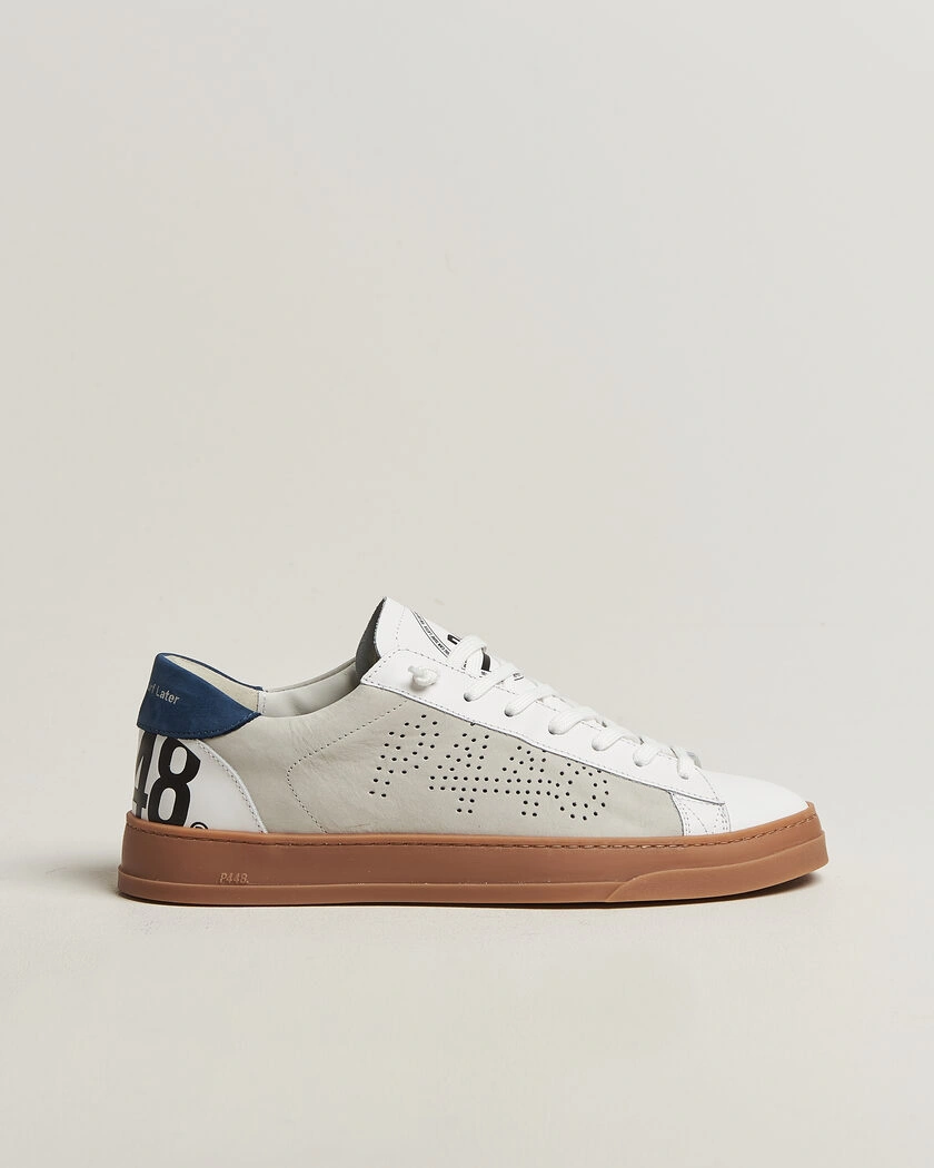 P448 Jack Leather Sneaker White/Navy – Weiß