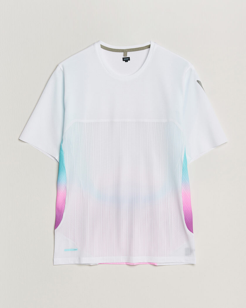 SOAR Running Hot Weather Tee White/Blue – Weiß