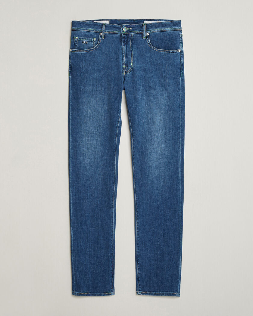 Tramarossa Michelangelo Contrast Seam Stretch Jeans Mid Blue – Blau