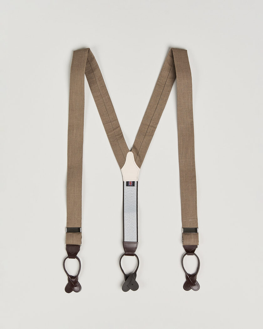 Albert Thurston Linen Braces Acorn Brown – Braun