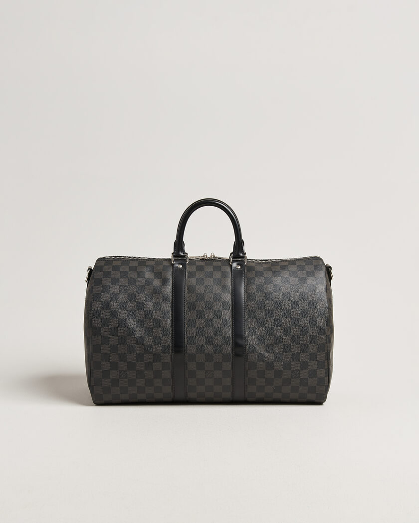 Louis Vuitton Pre-Owned Keepall Bandouliére 45 Damier Graphite – Grau