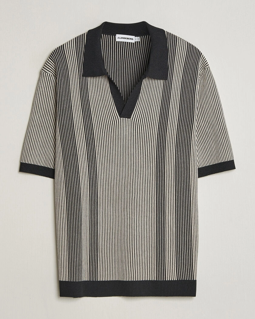 J.Lindeberg Sal Knitted Polo Moonbeam – Beige