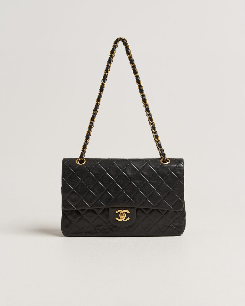 Chanel Pre-Owned Classic Medium Double Flap Bag Lambskin Black – Schwarz