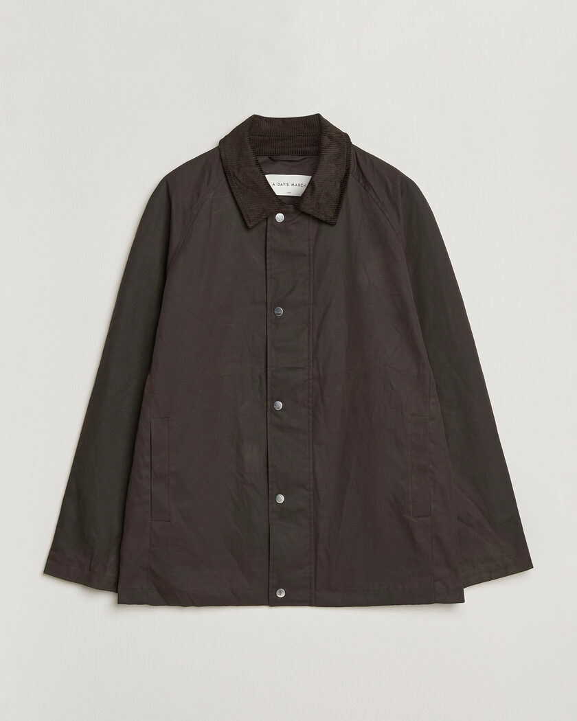 A Day's March Limestone Waxed Jacket Dark Brown – Braun