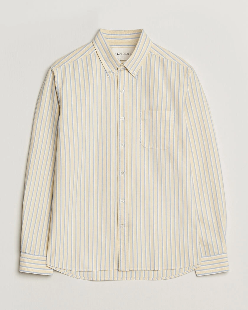 A Day's March Original Oxford Shirt Yellow Multi – Mehrfarbig