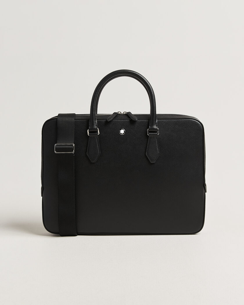 Montblanc Thin Sartorial Leather Briefcase Black – Schwarz