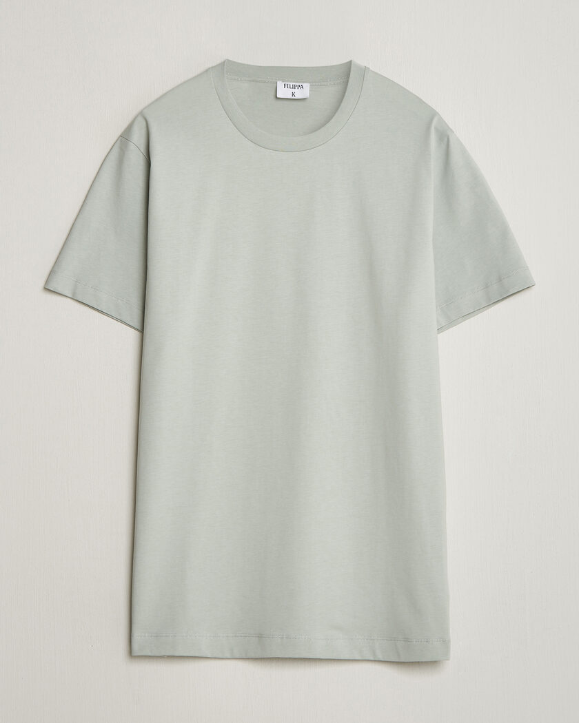 Filippa K Filip Crew Neck T-Shirt Silver Grey – Grau