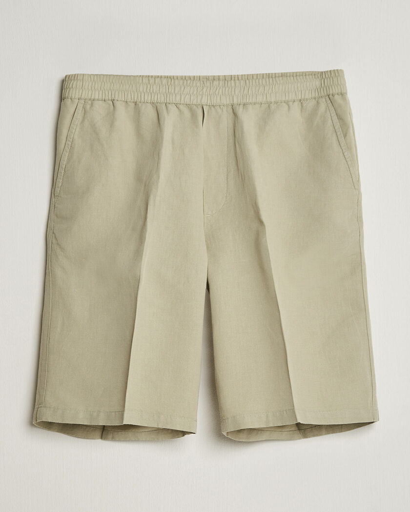 Filippa K Theo Relaxed Linen/Cotton Drawstring Shorts Light Green – Grün