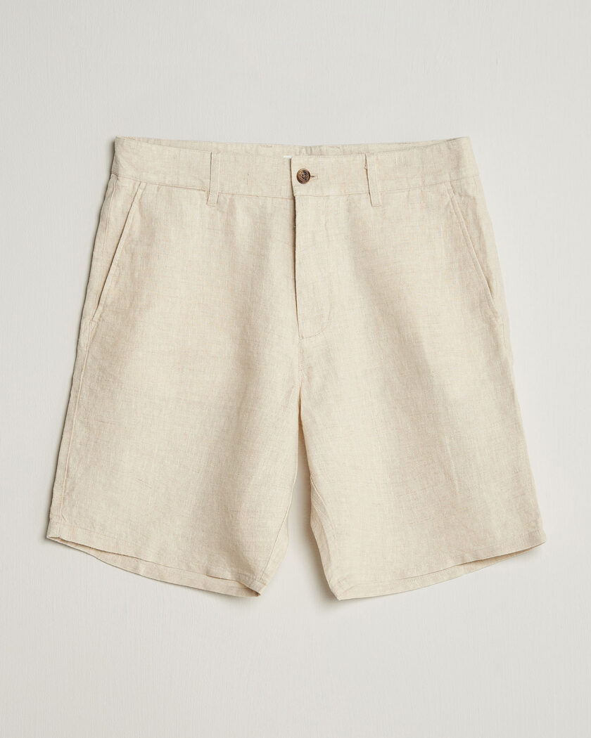 NN07 Aden Linen Shorts Oat – Beige