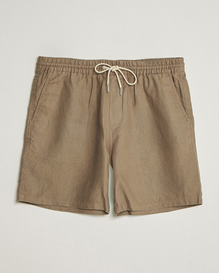 NN07 Gregor Linen Drawstring Shorts Clay Mirage – Braun