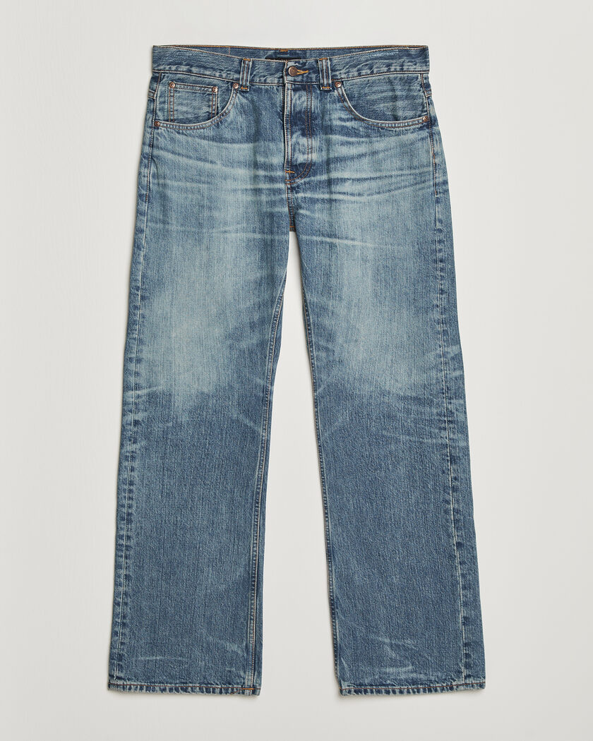 Nudie Jeans Regular Alf Jeans Silver Tracks – Blau
