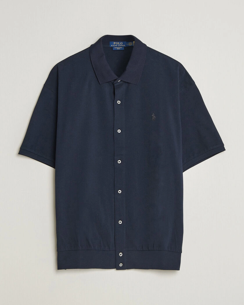Polo Ralph Lauren Buttoned Polo Aviator Navy – Blau