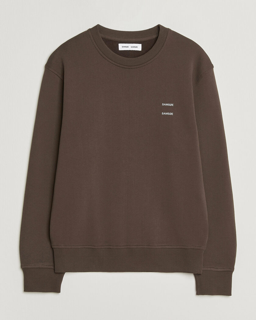 Samsøe Samsøe Joel Organic Cotton Sweatshirt Turkish Coffee – Braun