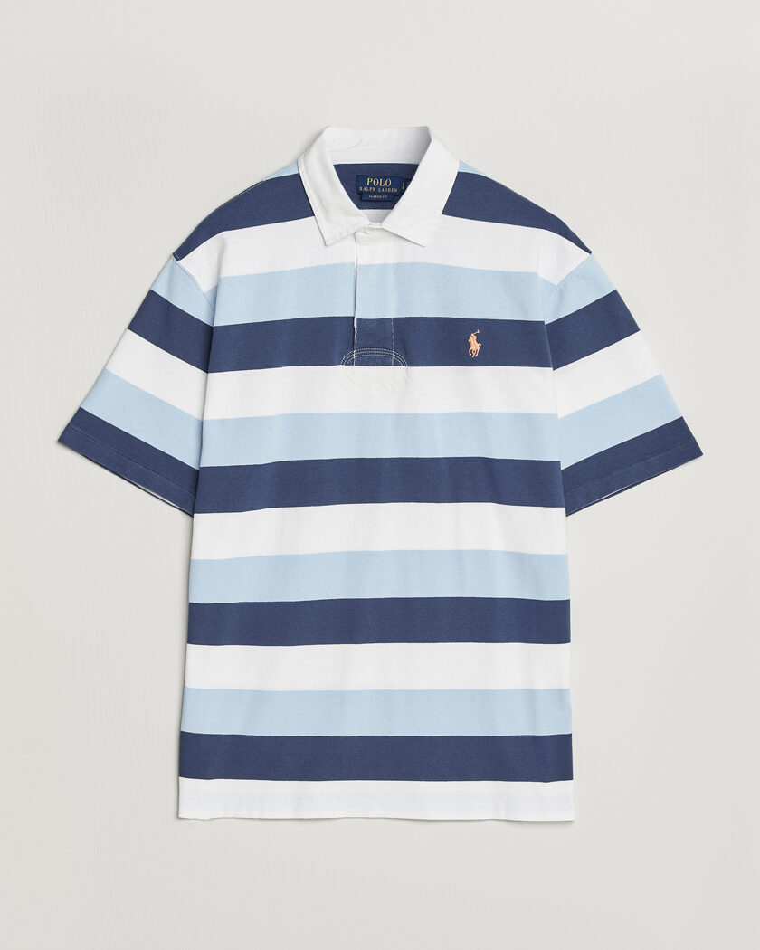 Polo Ralph Lauren Block Stripe Polo Office Blue – Blau
