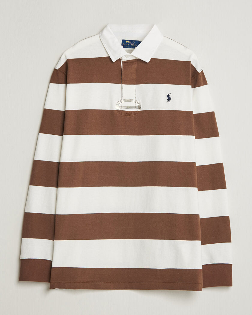 Polo Ralph Lauren Block Striped Rugby Pale Russet/Trophy Cream – Braun