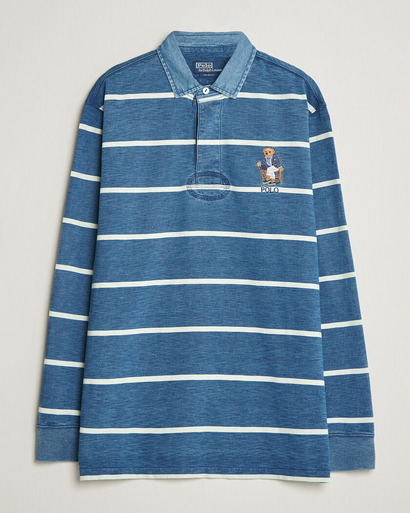 Polo Ralph Lauren Striped Indigo Rugby Newport Bear – Blau
