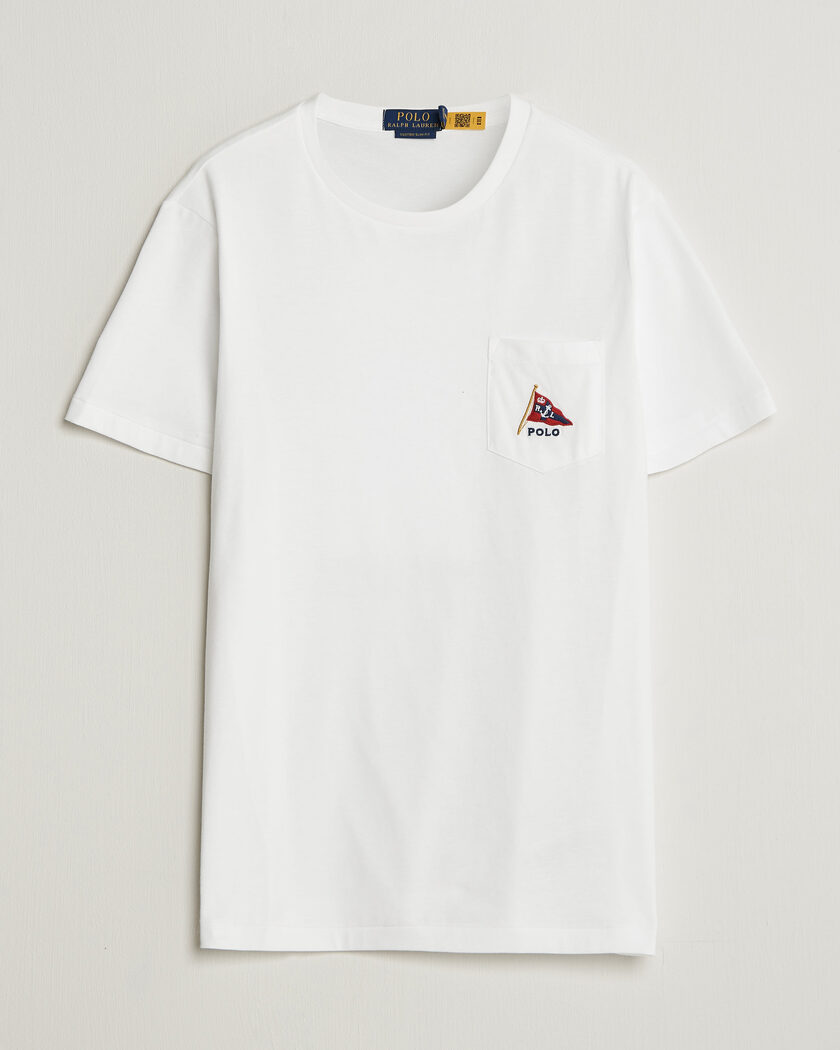 Polo Ralph Lauren Backprint Pocket Tee Newport Bear/White – Weiß