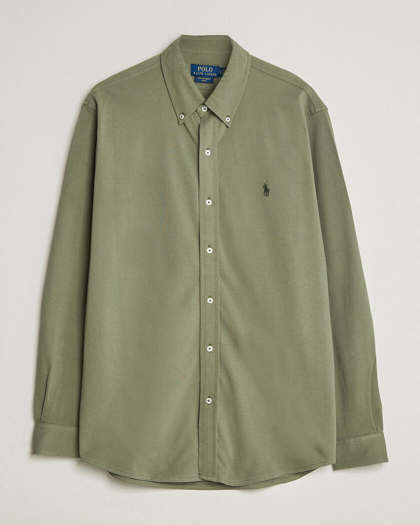 Polo Ralph Lauren Featherweight Mesh Shirt Cruise Olive – Grün