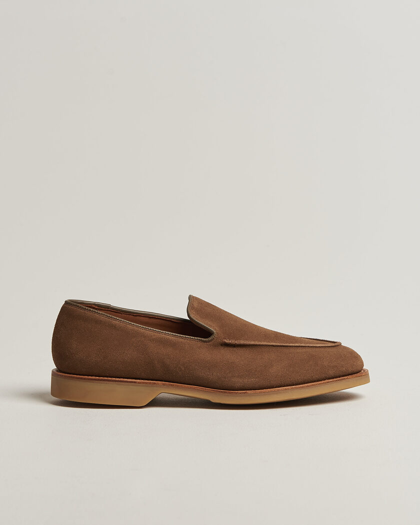  Crockett & Jones Salcombe 2 Loafer Wedge Sole Desert Suede – Beige