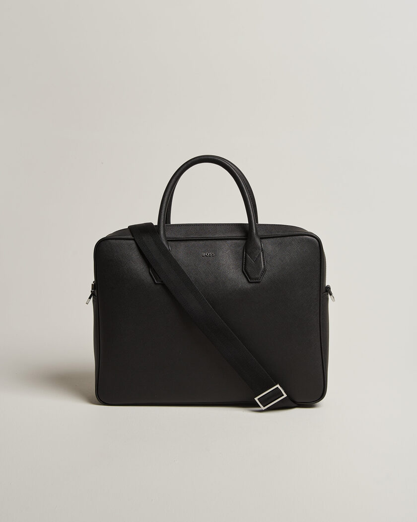 BOSS BLACK Northon Leather Document Case Black – Schwarz