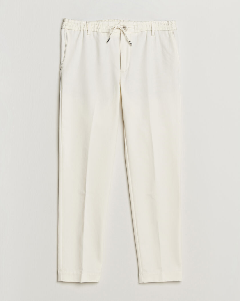 BOSS BLACK Kane Drawstring Trousers Open White – Weiß