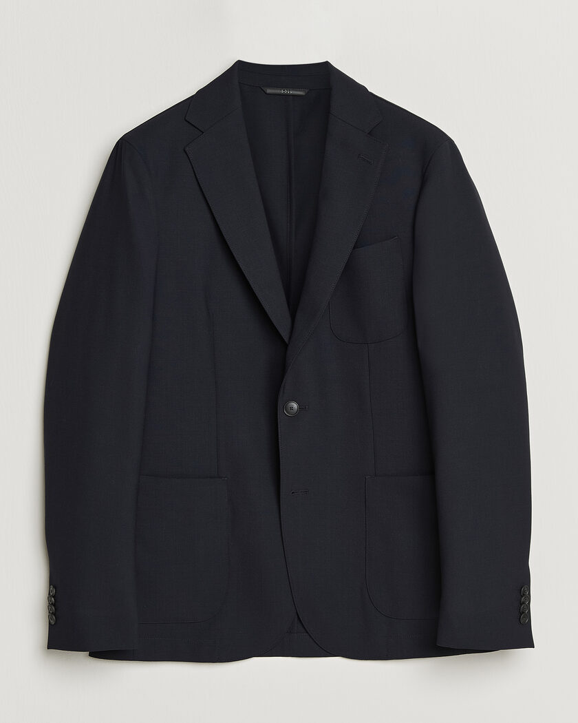 BOSS BLACK Hanry Wool Patch Pocket Blazer Dark Blue – Blau