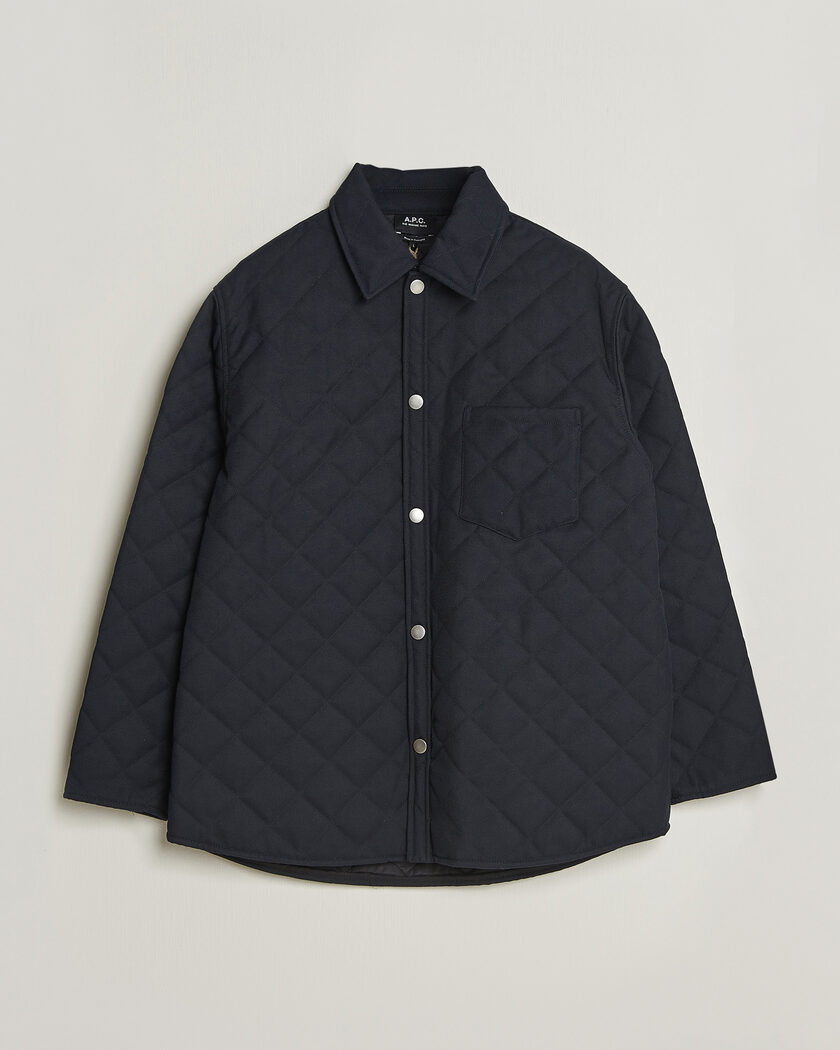 A.P.C. Georges Quilted Jacket Dark Navy – Blau