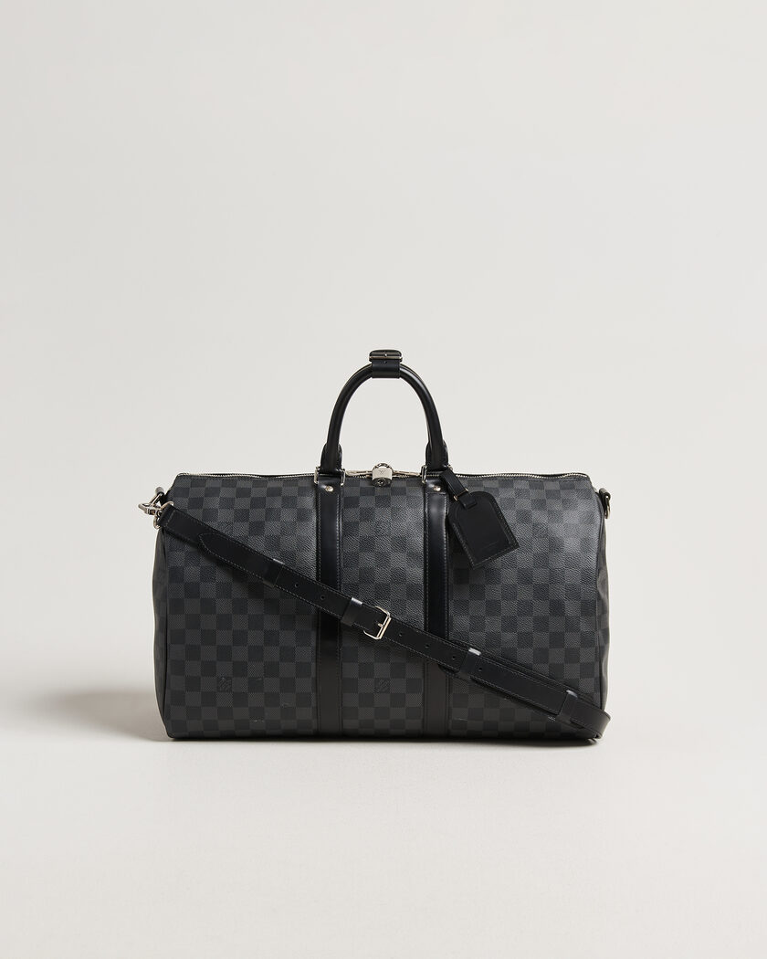 Louis Vuitton Pre-Owned Keepall Bandouliére 45 Damier Graphite – Grau