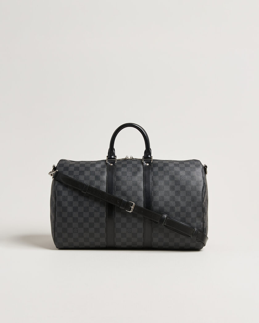 Louis Vuitton Pre-Owned Keepall 45 Bandouliére Damier Graphite – Grau