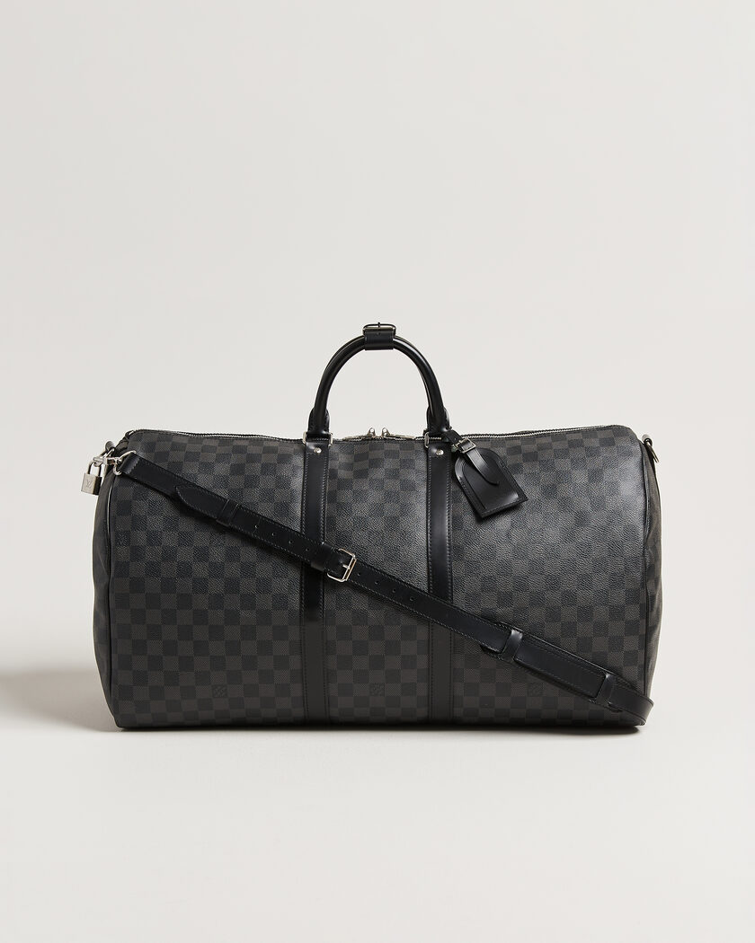 Louis Vuitton Pre-Owned Keepall 55 Bandouliére Damier Graphite – Grau