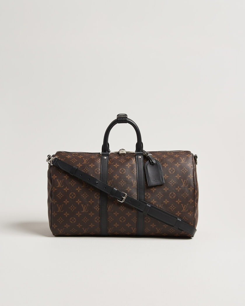 Louis Vuitton Pre-Owned Keepall 45 Bandouliére Monogram Macassar – Braun