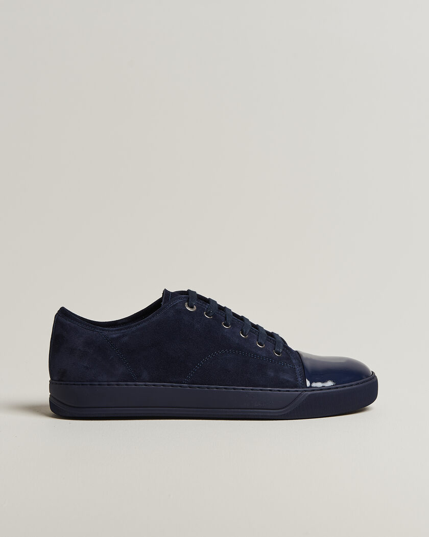 Lanvin DBB1 Patent Cap Toe Sneakers Navy/Navy – Blau