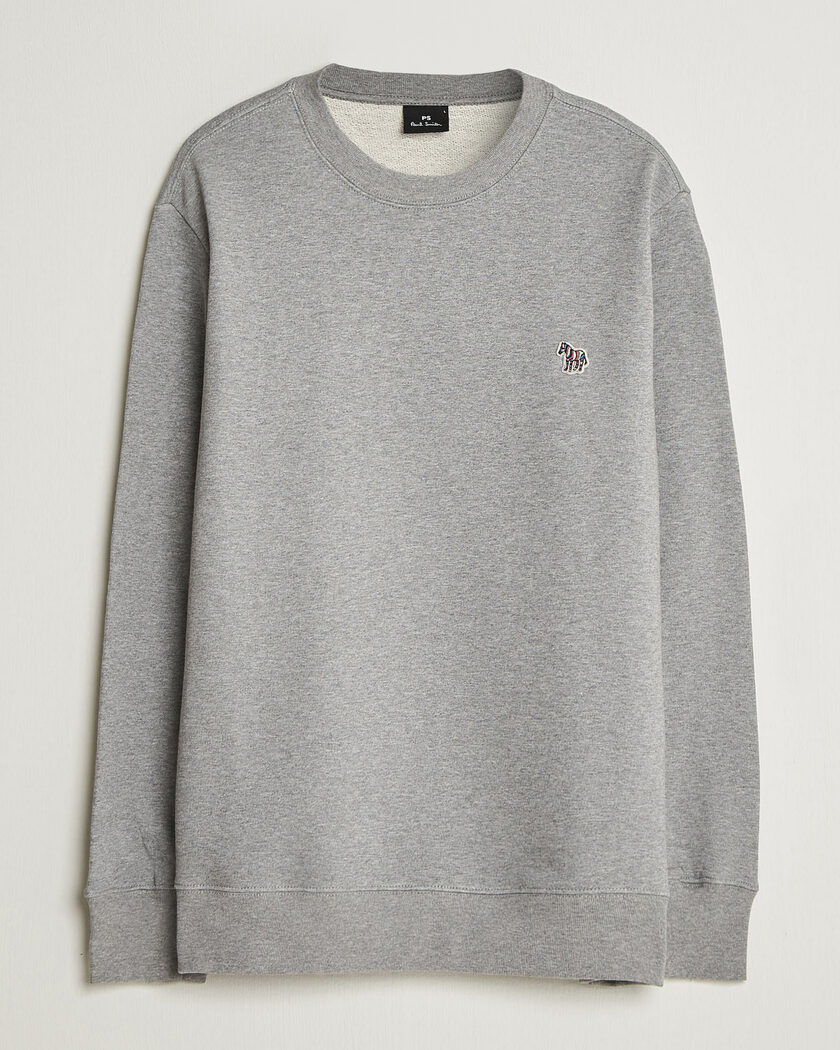 PS Paul Smith Zebra Organic Cotton Sweatshirt Grey Melange – Grau