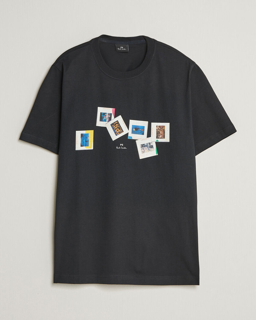 PS Paul Smith Slides Crew Neck T-Shirt Black – Schwarz