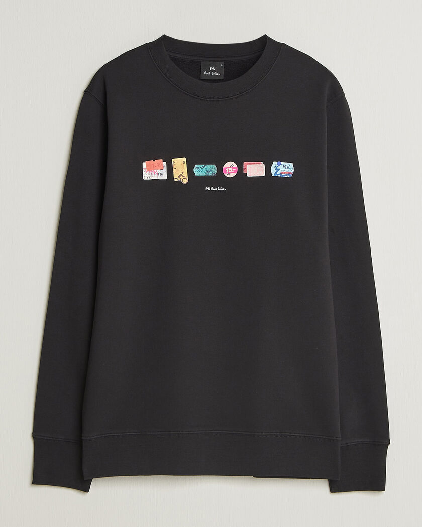 PS Paul Smith In A Row Crew Neck Sweatshirt Black – Schwarz