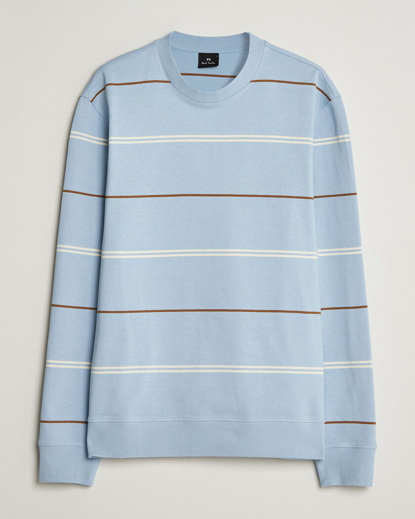 PS Paul Smith Cotton Striped Sweater Light Blue – Blau