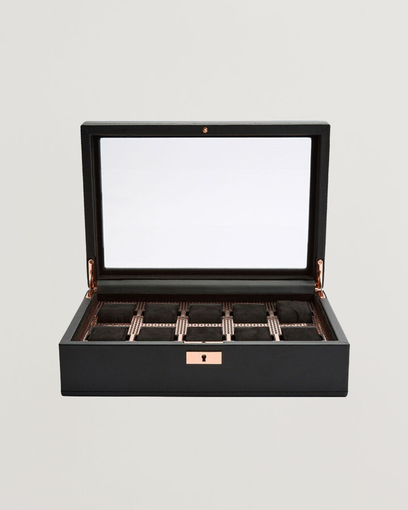 WOLF Axis 10-Piece Watch Box Copper – Schwarz