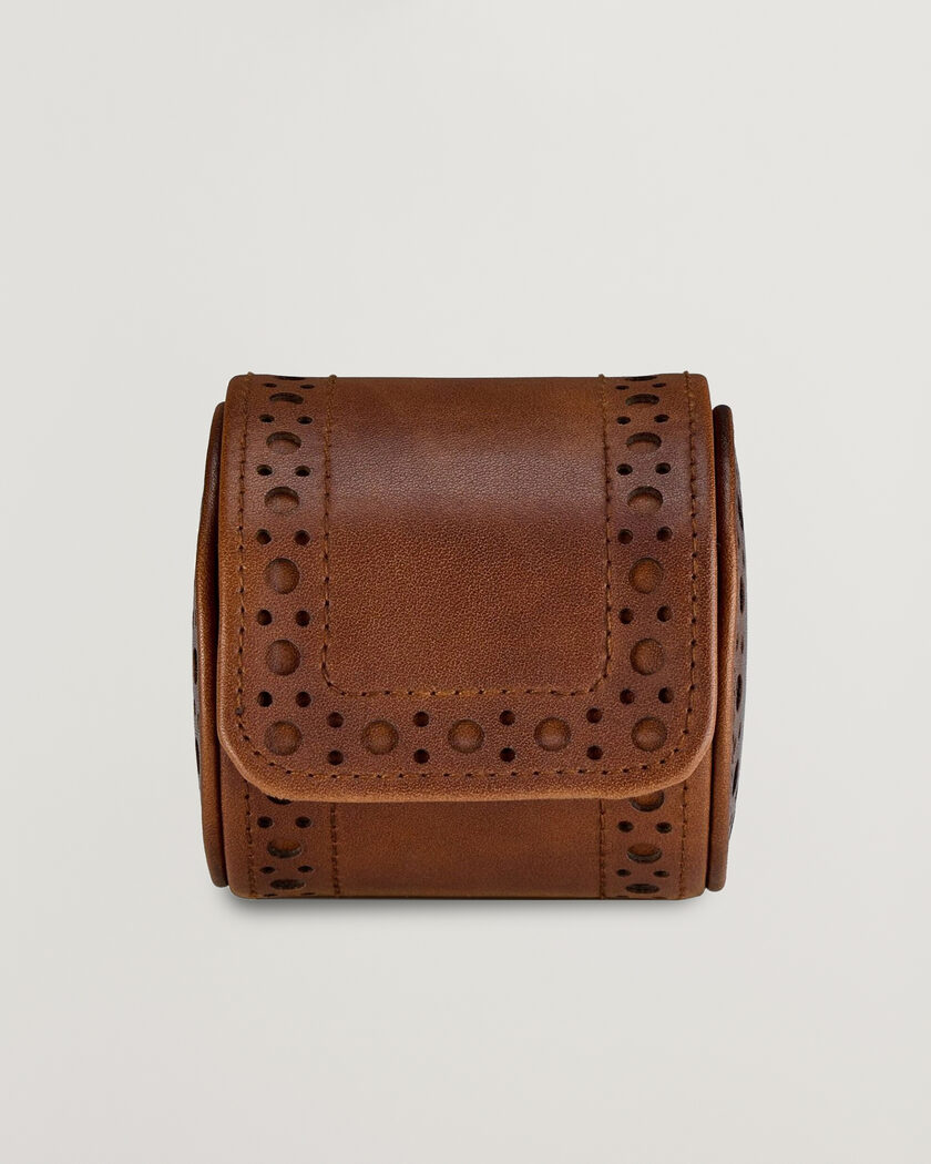 WOLF Brouge Single Watch Roll Burnished Brown – Braun