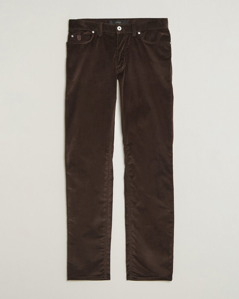 Brioni 5-Pocket Corduroy Pants Dark Brown – Braun