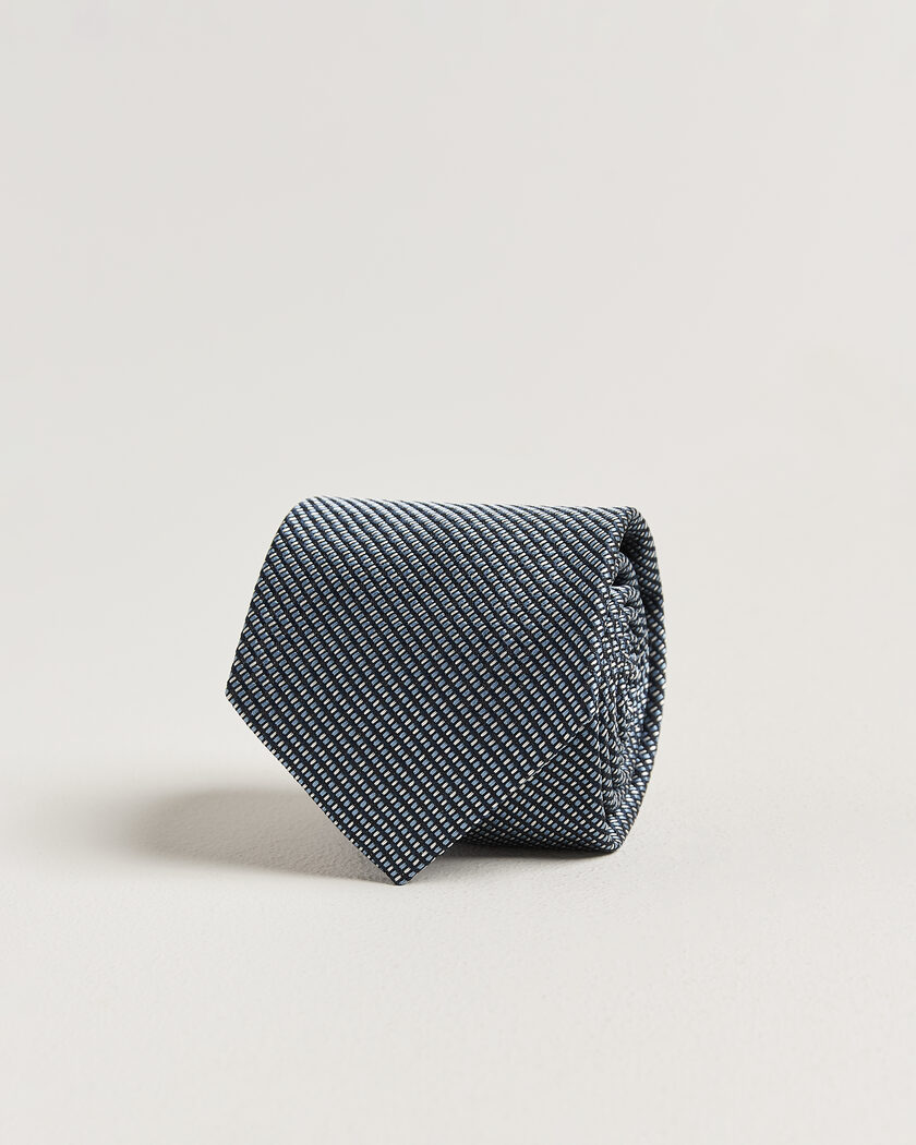 Brioni Jacquard Silk Tie Navy – Blau