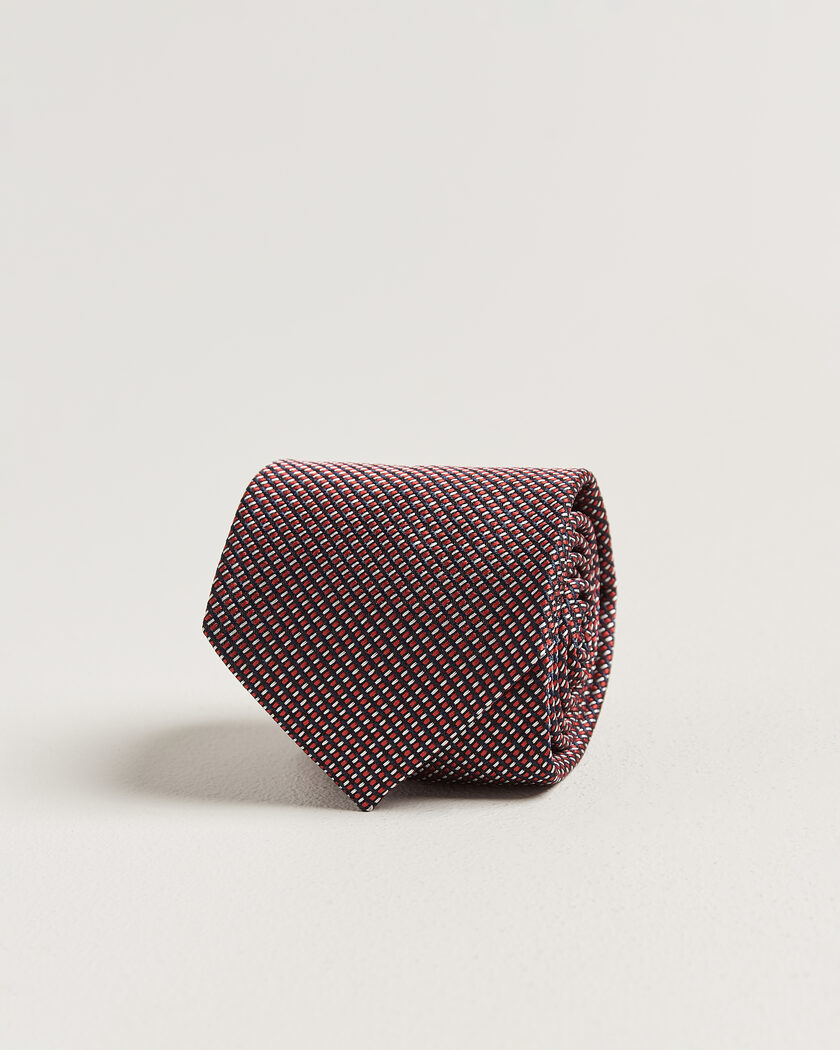 Brioni Jacquard Silk Tie Red – Rot